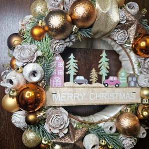 Karácsonyi ajtódísz kopogtató  - Meska.hu