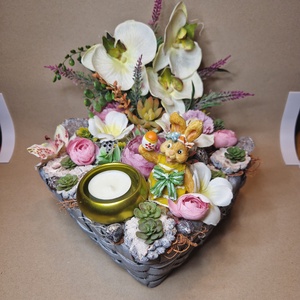 Asztaldísz tavaszi dekor, húsvéti  - otthon & életmód - dekoráció - húsvéti asztaldíszek - Meska.hu