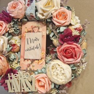 Ajtódísz, kopogtató, virágkoszorú - otthon & életmód - dekoráció - ajtó- és ablak dekoráció - ajtódísz & kopogtató - Meska.hu