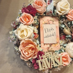 Ajtódísz, kopogtató, virágkoszorú - otthon & életmód - dekoráció - ajtó- és ablak dekoráció - ajtódísz & kopogtató - Meska.hu