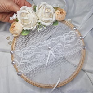 Gyűrűtartó keret,  gyűrűpárna, esküvőre, fotózáshoz  - Meska.hu