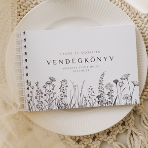 Minimál esküvői vendégkönyv, emlékkönyv - Meska.hu