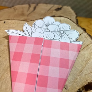 Anyák napi virágcsokor formájú színező - digitális, letölthető - művészet - grafika & illusztráció - digitális - Meska.hu