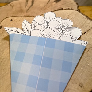 Anyák napi virágcsokor formájú színező (kék) - digitális, letölthető - művészet - grafika & illusztráció - digitális - Meska.hu