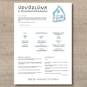 Letölthető - vendégház házirend + vendégvélemény bekérő lap - digitális, nyomtatható  - művészet - grafika & illusztráció - digitális - Meska.hu