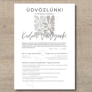 Letölthető - Vendéginfó csomag magyar/angol nyelven (üdvözlő házirenddel, wifi adatok, kicsekkolás és vendégvélemény) -  - művészet - grafika & illusztráció - digitális - Meska.hu