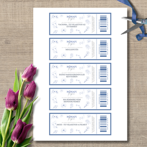 Letölthető Nőnapi kupongyűjtemény - személyre szabható feliratokkal - Meska.hu