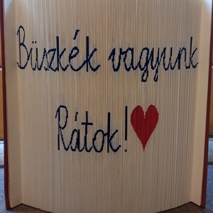 Könyvszobor: érzések, motivációs mondat saját kézírással!, Otthon & Életmód, Dekoráció, Asztal és polc dekoráció, Könyvszobor, Papírművészet, MESKA