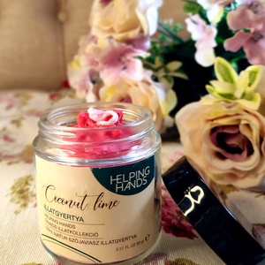 Coconut lime szójaviasz illat- és dekorgyertya - Meska.hu