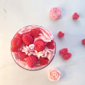 Eper shake - otthon & életmód - gyertya, illat, aroma - gyertya - Meska.hu