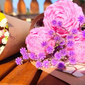 Peony - bazsarózsa csokor - otthon & életmód - gyertya, illat, aroma - gyertya - Meska.hu