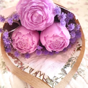 Peony - bazsarózsa csokor - otthon & életmód - gyertya, illat, aroma - gyertya - Meska.hu