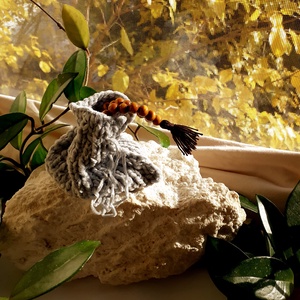 Gyömbér fa mala karkötő  a belső stabilitásért - otthon & életmód - dekoráció - spiritualitás - mala - Meska.hu