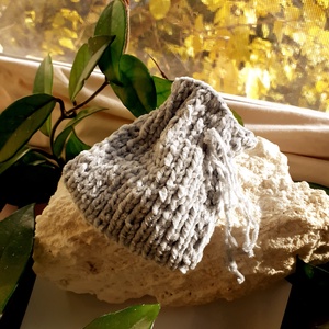 Puha szürke zsenília zsák  az otthonos gondoskodás hangja - otthon & életmód - dekoráció - spiritualitás - mala - Meska.hu