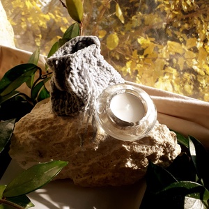 Puha szürke zsenília zsák  az otthonos gondoskodás hangja - otthon & életmód - dekoráció - spiritualitás - mala - Meska.hu