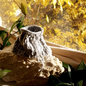 Puha szürke zsenília zsák  az otthonos gondoskodás hangja - Meska.hu