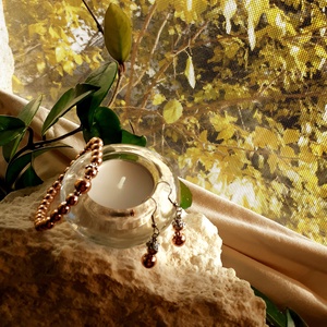 Rosegold Kisasszony Hematit szett  a finom elegancia és önbizalom hangja - ékszer - ékszerszett - Meska.hu