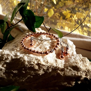 Rosegold Kisasszony Hematit szett  a finom elegancia és önbizalom hangja - Meska.hu