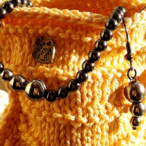 Téli Fény  ezüsthematit ékszerszett, a tisztaság és védelem jegyében - ékszer - ékszerszett - Meska.hu