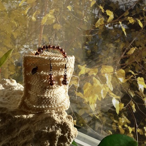 Fényfonat  kézzel kötött-horgolt pamut ékszerzsák - ékszer - ékszertartó - ékszerdoboz - Meska.hu