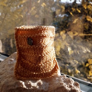 Mézfény  kézzel kötött-horgolt pamut ékszerdoboz - Meska.hu