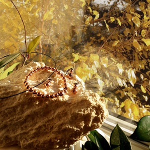 Hematit ékszerszett  karkötő + fülbevaló + medál - Rosegold Hercegnő - ékszer - ékszerszett - Meska.hu