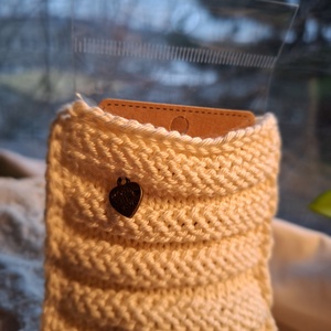 Zsákbamacska � Pamut ékszertartó meglepetés fülbevalóval Derűhullám, Ékszer, Fülbevaló, Lógó fülbevaló, Kötés, Horgolás, MESKA