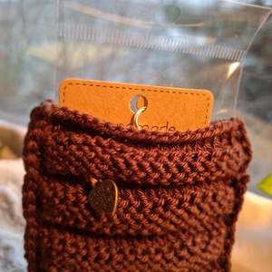 Zsákbamacska � Pamut ékszertartó meglepetés fülbevalóval Mélyáram, Ékszer, Fülbevaló, Lógó fülbevaló, Kötés, Horgolás, MESKA