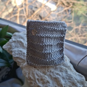 Ezüderű � kézzel kötött-horgolt pamut ékszerdoboz - Meska.hu