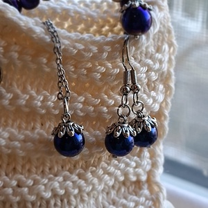 Lila Hematit Ásvány Ékszerszett Kézműves Szütyőben � Elegáns Ajándékcsomag - Meska.hu