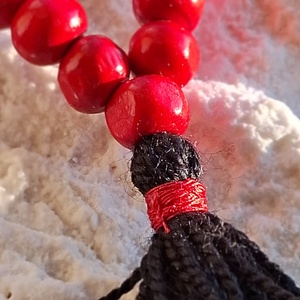 27 szemes fa mala karkötő � Piros színű (8mm) - otthon & életmód - dekoráció - spiritualitás - mala - Meska.hu