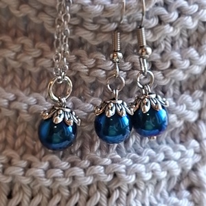 Hematit ékszerszett (karkötő, fülbevaló, medál) � Kék Nyugalom - ékszer - ékszerszett - Meska.hu