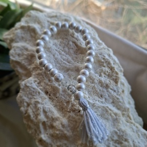 27 szemes fa mala karkötő � Ezüst színű (8mm) - Meska.hu