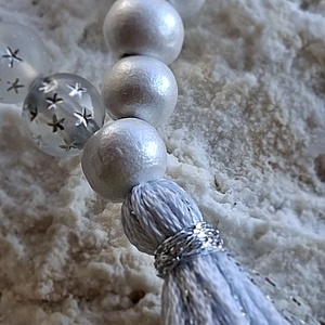 27 szemes fa mala karkötő � Ezüst színű (8mm) - otthon & életmód - dekoráció - spiritualitás - mala - Meska.hu