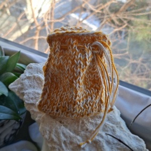 Mala tároló tasak � Sárga melírozott - Meska.hu