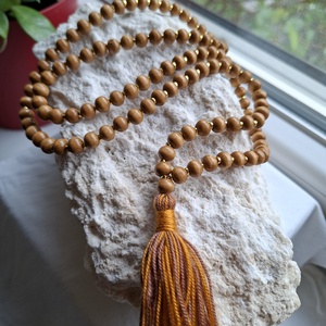 108 szemes meditációs mala szett � Csendes Föld / Karamell (8mm) - otthon & életmód - dekoráció - spiritualitás - mala - Meska.hu