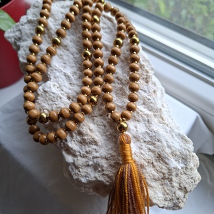 108 szemes meditációs mala szett � Csendes Föld / Arany Karamell (8mm) - otthon & életmód - dekoráció - spiritualitás - mala - Meska.hu