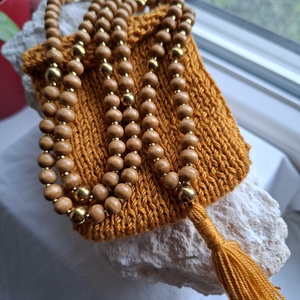 108 szemes meditációs mala szett � Csendes Föld / Okkerfény (8mm), Otthon & Életmód, Dekoráció, Spiritualitás, Mala, Ékszerkészítés, Gyöngyfűzés, gyöngyhímzés, MESKA