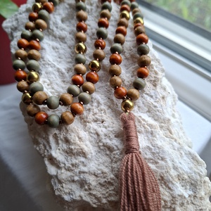 108 szemes meditációs mala szett � Csendes Föld / Avartűz (8mm) - otthon & életmód - dekoráció - spiritualitás - mala - Meska.hu