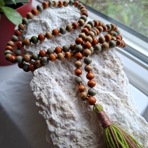 108 szemes meditációs mala szett � Csendes Föld / Erdei Ősz (8mm) - otthon & életmód - dekoráció - spiritualitás - mala - Meska.hu