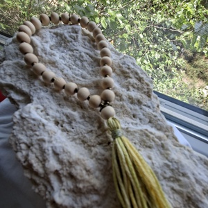 27 szemes mala karkötő � Natúr (8mm) - otthon & életmód - dekoráció - spiritualitás - mala - Meska.hu