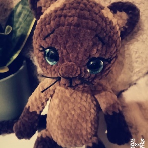 Horgolt sziámi cica, Játék & Sport, Plüssállat & Játékfigura, Cica, Horgolás, MESKA