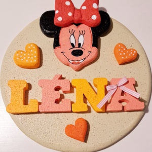 Minnie egeres névtábla , Otthon & Életmód, Babaszoba, gyerekszoba, Gyerek névtábla, Mindenmás, MESKA