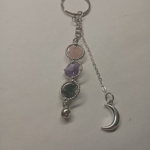 Ásvanyos kulcstartó medállal - táska & tok - kulcstartó & táskadísz - kulcstartó - Meska.hu