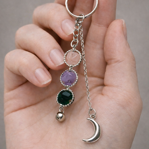 Ásvanyos kulcstartó medállal, Táska & Tok, Kulcstartó & Táskadísz, Kulcstartó, Ékszerkészítés, Gyöngyfűzés, gyöngyhímzés, MESKA