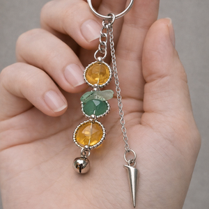 Ásvanyos kulcstartó medállal, Táska & Tok, Kulcstartó & Táskadísz, Kulcstartó, Ékszerkészítés, Gyöngyfűzés, gyöngyhímzés, MESKA