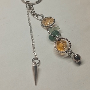 Ásvanyos kulcstartó medállal - táska & tok - kulcstartó & táskadísz - kulcstartó - Meska.hu