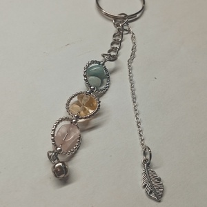 Ásvanyos kulcstartó medállal  - táska & tok - kulcstartó & táskadísz - kulcstartó - Meska.hu