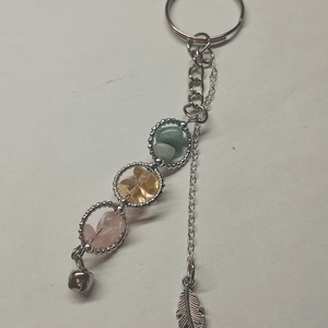 Ásvanyos kulcstartó medállal  - táska & tok - kulcstartó & táskadísz - kulcstartó - Meska.hu
