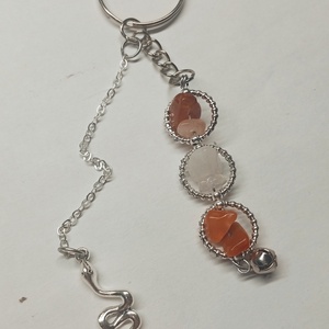 Ásványos kulcstartó medállal  - táska & tok - kulcstartó & táskadísz - kulcstartó - Meska.hu